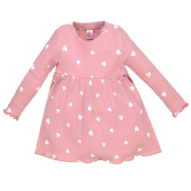 Дитяча сукня, р.98-122 см, кашкорсе, рожевий з принтом фото Татошка