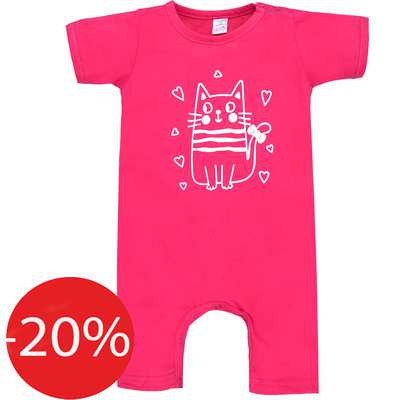 Пісочник для дівчинки, 68-98см, кулір 100% бавовна, рожевий з аплікацією