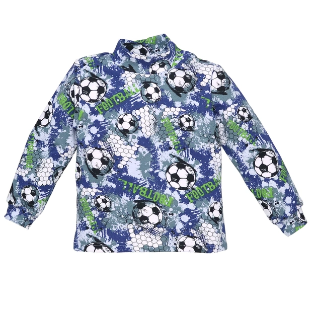 Дитячий гольф для хлопчика, р.92-116 см, рібана, блакитний з принтом фото Татошка