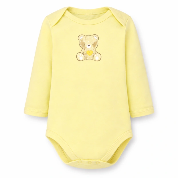 Напівкомбінезон уні, 68-92 см, рібана, жовта з аплікацією фото Татошка