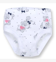 Труси класичні для дівчинки, 98-116см, Рібана, білий з принтом фото на tatoshka.ua