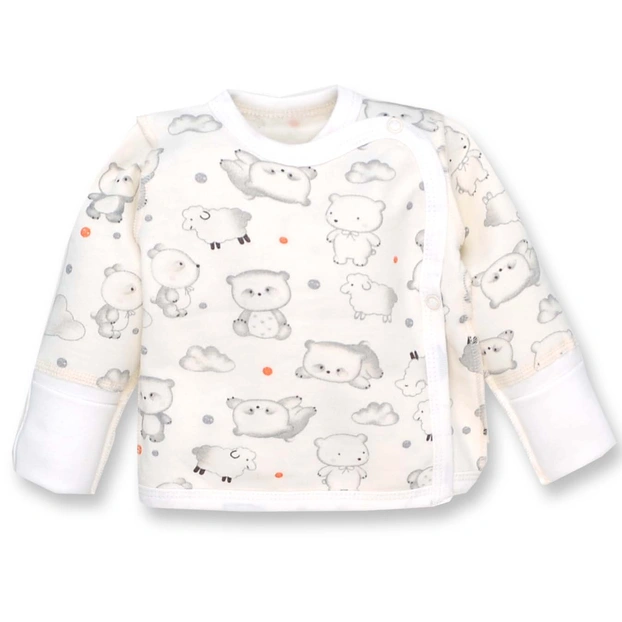 Льоля уні, 56-62 см, футер з начісом, молочна з принтом фото Татошка