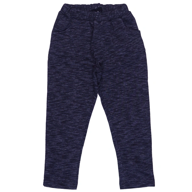 Дитячі штани для хлопчика, р.104-128 см, футер тринитка, синій меланж фото Татошка