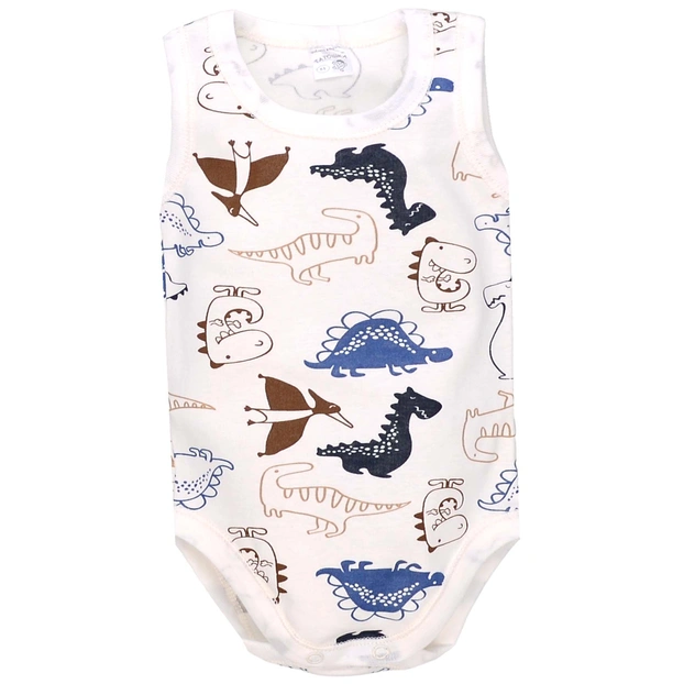 Боді-майка уні, 68-86см, рібана 100% бавовна, біла з принтом фото Татошка