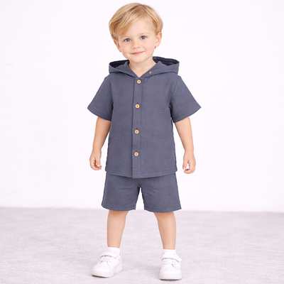 Комплект дитячий уні, р.116-134 см, муслін, сірий