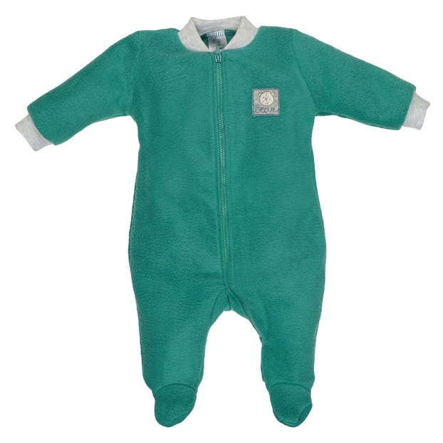 Детский комбинезон уни, р.56-74 см, флис зеленый фото Татошка