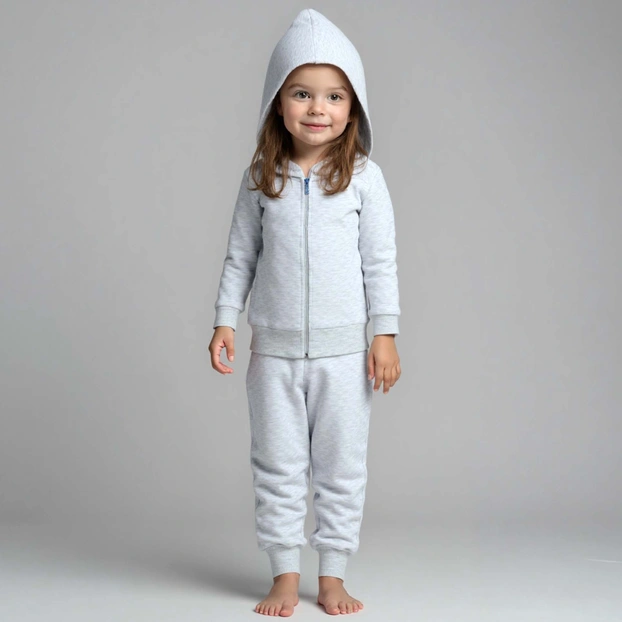Комплект дитячий уні, р.86-92 см, капітон, сірий меланж фото Татошка