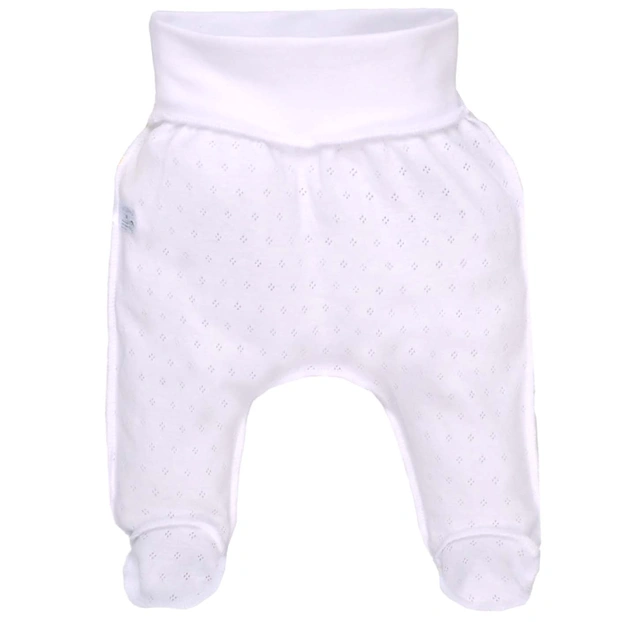 Ползунки на резинке уни, 50-62см, ажур, белые фото Татошка