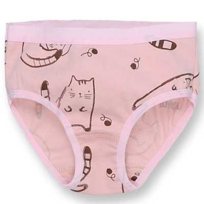Труси класичні для дівчинки, 92-122см, мультіріп 100% бавовна, рожевий з принтом