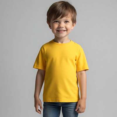 Футболка уні, р.80-116 см, кулір, жовта