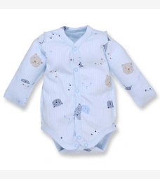 Напівкомбінезон уні, 62-68 см, інтерлок рапорот 100% бавовна,блакитний з принтом фото на tatoshka.ua