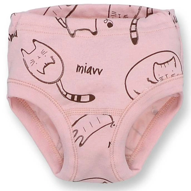 Труси класичні для дівчинки, 80-116см, Рібана 100% бавовна, рожевий з принтом фото Татошка