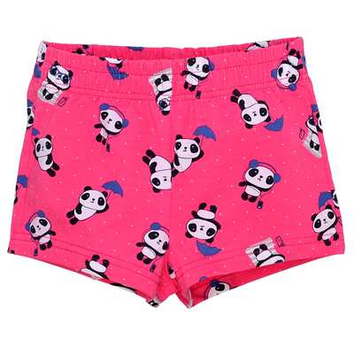 Шорти для дівчинки , 92-134 см, кулір з еластаном, рожеві з принтом