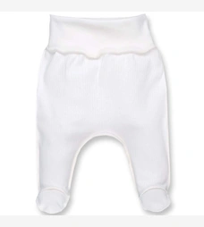 Повзунки на резинці уні, 56-62см, інтерлок рапорт, молочний фото на tatoshka.ua