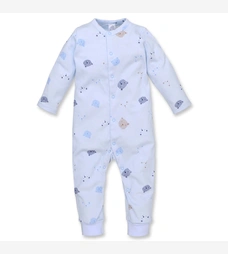 Дитячий комбінезон уні, р.80-86 см, інтерлок 'рапорт', блакитний з принтом фото на tatoshka.ua