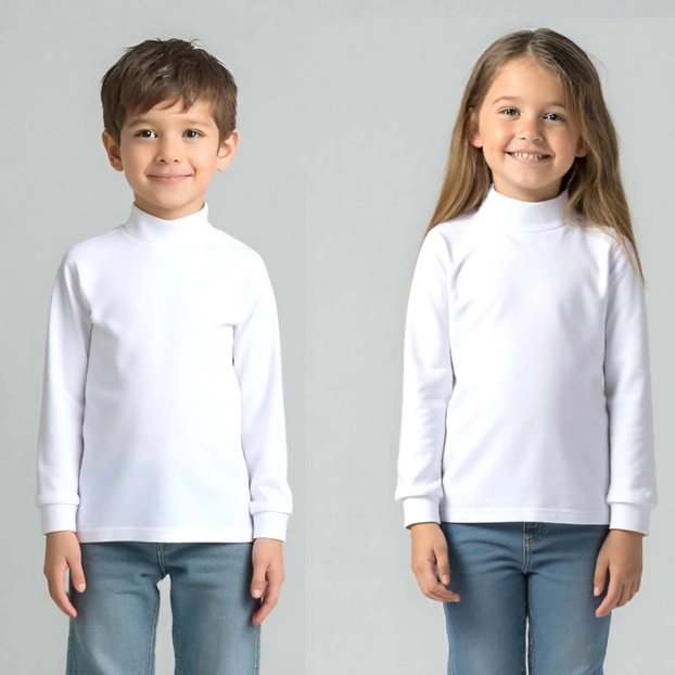 Дитячий гольфі уні, 98-134см, футер з еластаном, білий фото Татошка