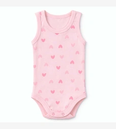 Боді уні, 68-92 см, рібана , рожевий з принтом фото на tatoshka.ua