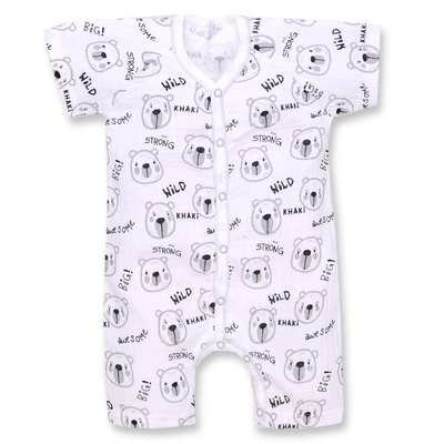 Пісочник ун, 62-74см, муслін 100% бавовна, білий з принтом