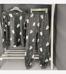 Комплект дитячий для хлопчика, р.122-164 см, велсофт, сірий  з принтом фото на tatoshka.ua