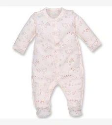 Дитячий комбінезон уні, р.50-56 см, інтерлок 'рапорт', молочний з принтом фото на tatoshka.ua