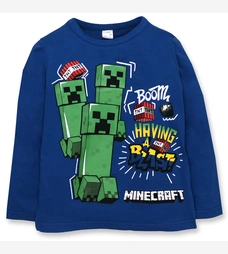 Дитячий джемпер для хлопчика, 104-140см, кулір, синій з аплікацією фото на tatoshka.ua