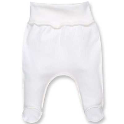 Повзунки на резинці уні, 56-62см, інтерлок рапорт, молочний