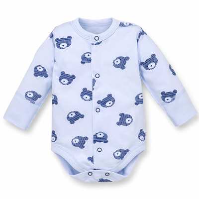 Боді уні, 56см, Футер 100% бавовна, блакитний с принтом