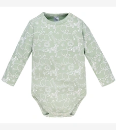 Боди уни, 80-92 см, интерлок 100% хлопок, зеленый с принтом. фото на tatoshka.ua