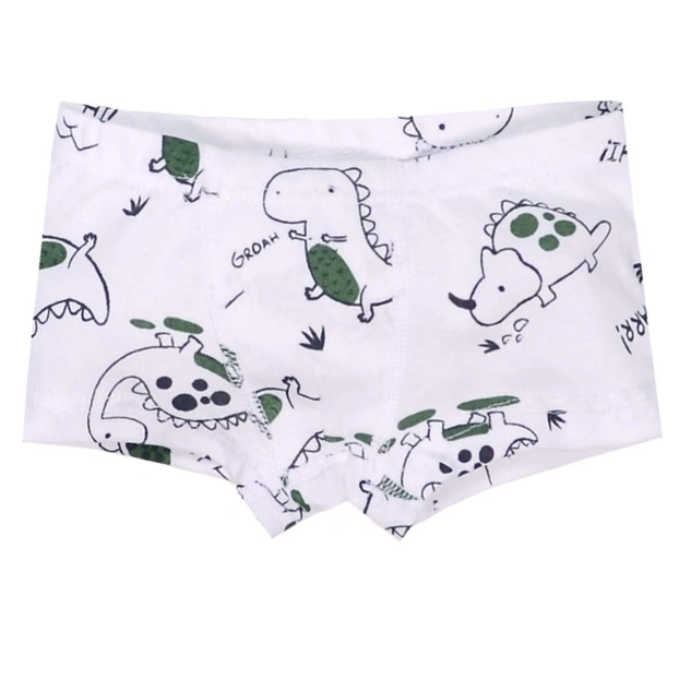 Труси-боксери для хлопчика, 92-116см, рібана, білі з принтом фото Татошка