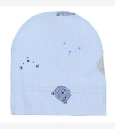 Дитяча шапочка, р.36-42 р, інтерлок рапорт, блакитна з принтом фото на tatoshka.ua