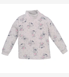 Дитячий гольф для дівчинки, р.86-116 см, рібана, бежевий з принтом фото на tatoshka.ua