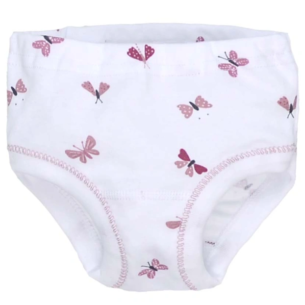 Труси для дівчинки, 86-110см, рібана, білі з принтом фото Татошка