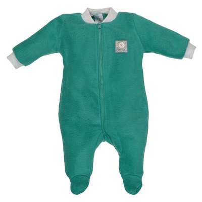 Детский комбинезон уни, р.56-74 см, флис зеленый