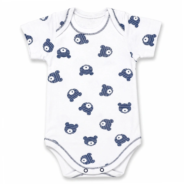 Боді уні, 62-92 см, рібана , білий з принтом фото Татошка