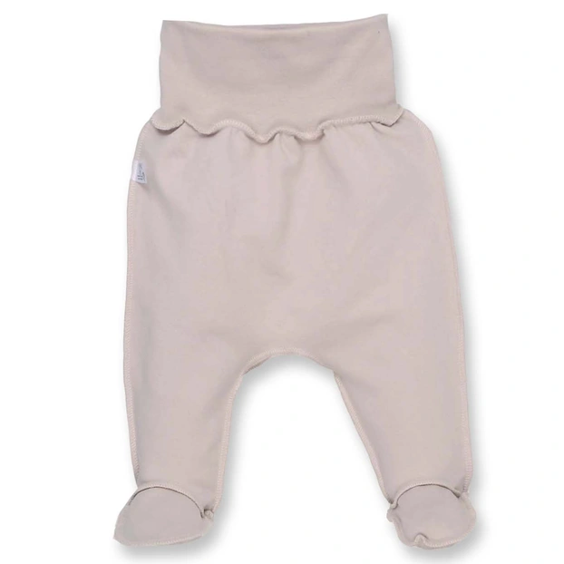 Повзунки на резинці уні, 56см, футер, бежевий фото Татошка