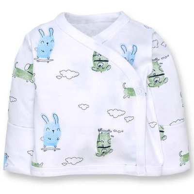 Льоля уні, 56-62см, інтерлок  100% бавовна, біла з принтом