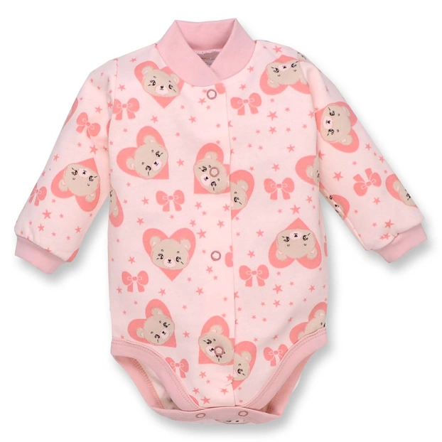 Боді для дівчинки, 62-68см, Футер 100% бавовна, рожева с принтом фото Татошка