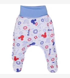 Повзунки на резинці для хлопчика, 56-68см, кулір, білий з принтом фото на tatoshka.ua