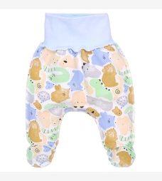 Повзунки на резинці уні, 50-74см, футер, білий з принтом фото на tatoshka.ua