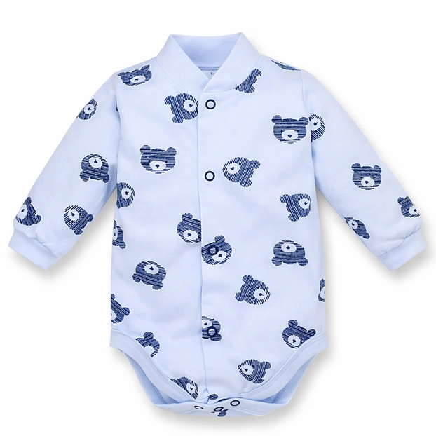 Боді уні, 62-74см, Футер 100% бавовна, блакитний с принтом фото Татошка