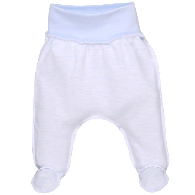 Ползунки на резинке уни, 50-74см, интерлок, голубые фото Татошка