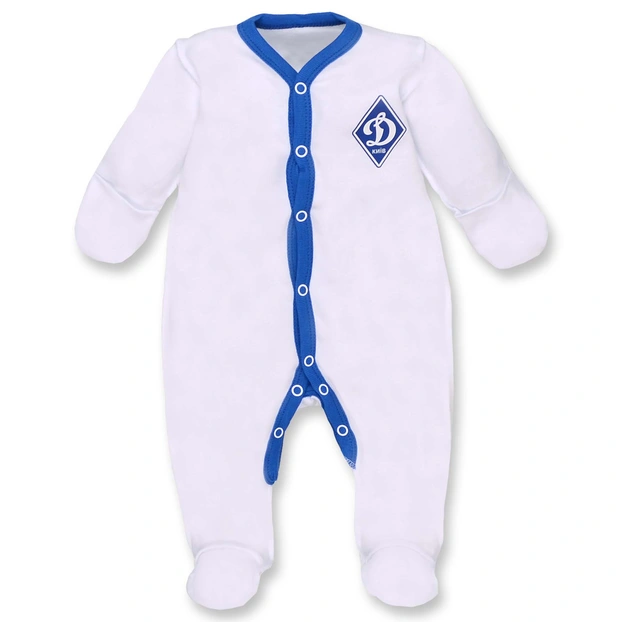 Дитячий комбінезон уні , р.56 см, інтерлок, білий з аплікацією фото Татошка