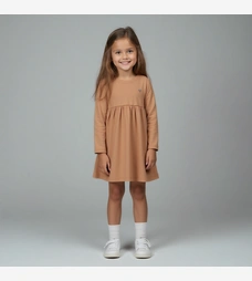 Дитяча сукня, р.92-122 см, рубчик (кашкорсе), теракотовий фото на tatoshka.ua