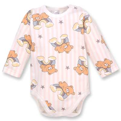 Боді для дівчинки, 68-86см, Футер 100% бавовна, біла з принтом