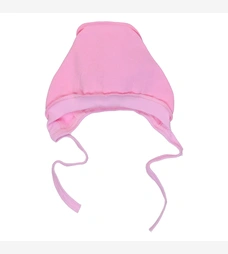 Дитячий чепчик для дівчинки, футер, рожевий фото на tatoshka.ua