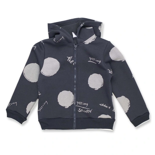 Джемпер уні, 92-110 см, футер тринитка , сірий з принтом фото Татошка