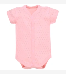 Дитяче боді з коротким рукавом для дівчинки, р. 56-74см, ажур, рожеве фото на tatoshka.ua