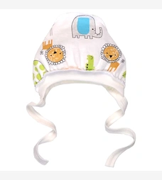 Детский чепчик уни, футер, белый с принтом фото на tatoshka.ua