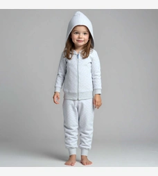 Комплект дитячий уні, р.86-92 см, капітон, сірий меланж фото на tatoshka.ua