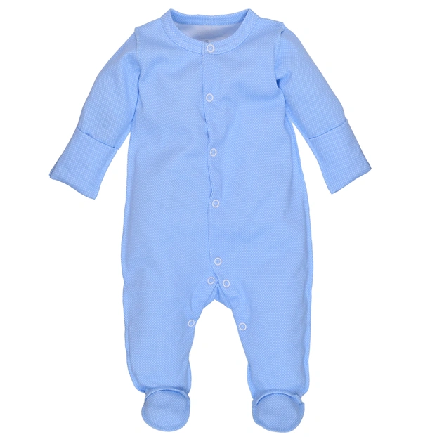 Детский комбинезон для мальчика р.50 см, интерлок, голубой фото Татошка